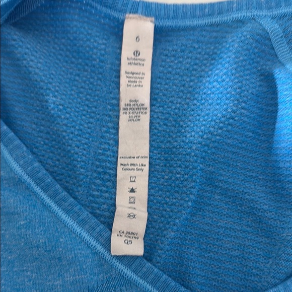 NWOT Lululemon Athletica‎ Blue Fitted Short Sleeve Tee Size 6 - Picture 8 of 10